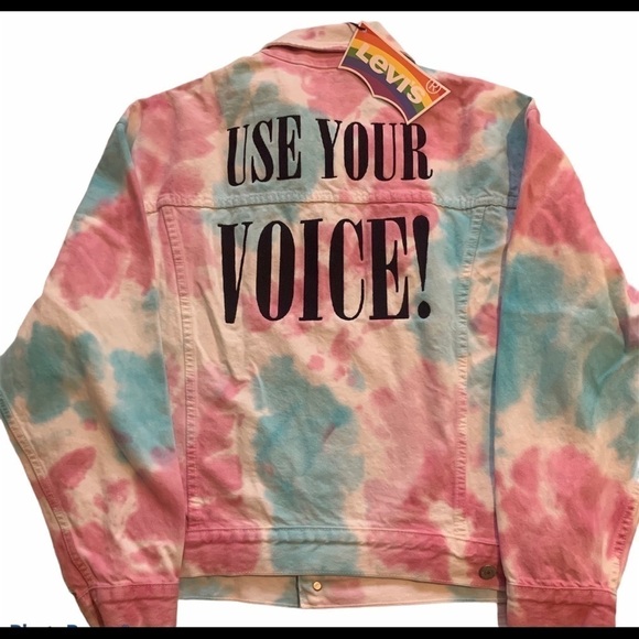 Levi’s LGBT Tie Dye USE YOUR VOICE Denim Jacket